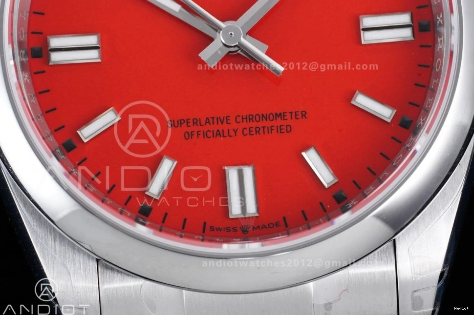 36mm Best VSF 126000 1:1 DD3230 V2 Dial Perpetual 904L Edition Red Steel Oyster 0409